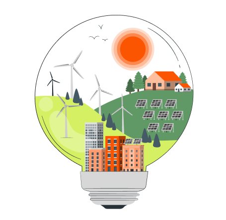 Illustrazione Cer Italia: comunità energetiche rinnovabili